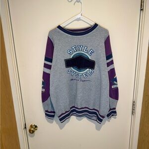 Vintage 90s Free Life Positive Spirit Attitude Style System Crew Neck Size L